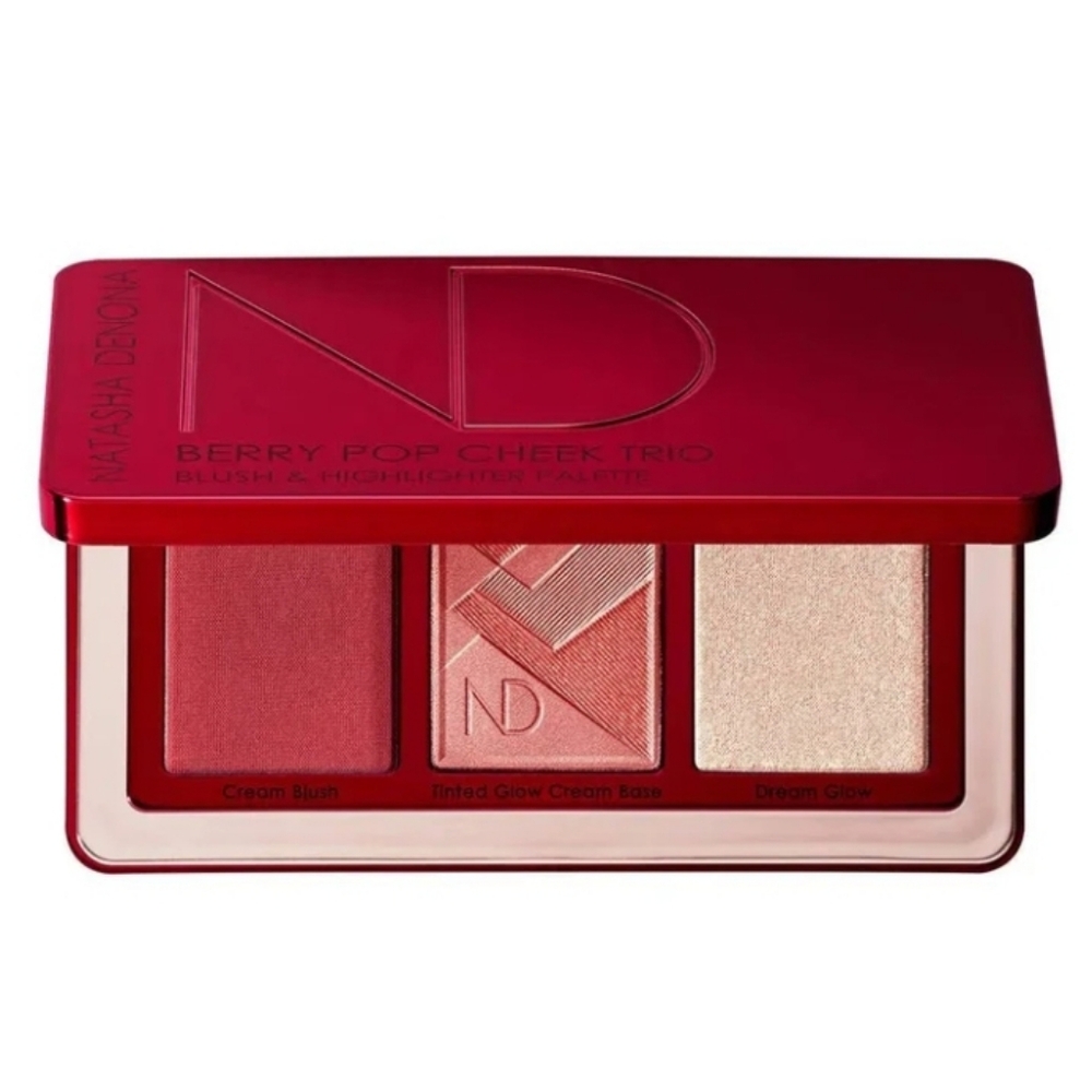 Natasha Denona Trioberry Pop Cheek Trio Cheek Palette Blush - Picture 2 of 10